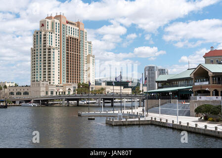 Tampa Marriott Waterside Hotel Downtown Tampa Florida USA. April 2017 Stockfoto