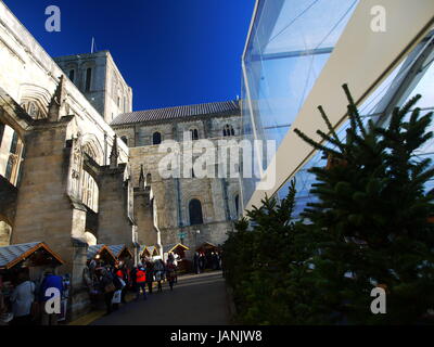 Winchester Kathedrale Cristmas Market Stockfoto