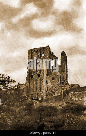 Corfe Castle, Dorset, Großbritannien Stockfoto
