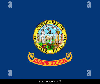 Abbildung der Flagge des Staates Idaho in den USA Stockfoto