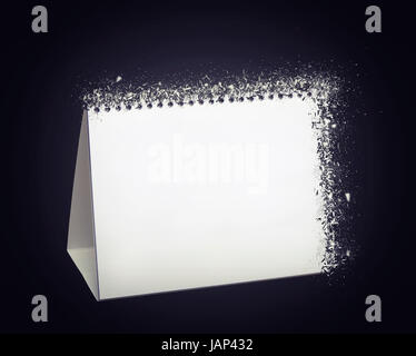 Leere Tischkalender für Vorlage explodieren Stockfoto