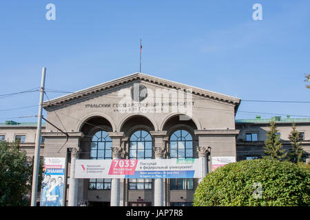 Jekaterinburg, Russland - September 24.2016: Ural staatliche Universität von Gorki, Lenin Avenue Stockfoto