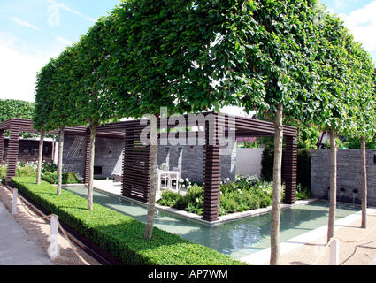 Savill der Urban Retreat, Schaugarten an Bord Bia Bloom, 2017, Irlands premier Gartenfest, Dublin, Irland Stockfoto