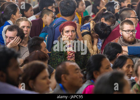 Dharamshala, Indien - 7. Juni 2017: Öffentlichen Belehrungen seiner Heiligkeit dem Dalai Lama in Dharamsala, Indien. Bildnachweis: Aliaksandr Mazurkevich/Alamy Live-Nachrichten Stockfoto