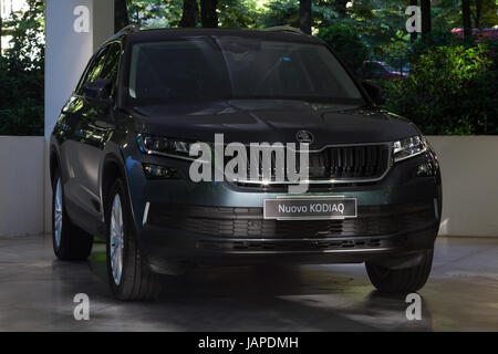 Turin, Italien, 7. Juni 2017. Ein Skoda Kodiaq. Dritte Auflage des Parco Valentino Auto Showcars Gastgeber von vielen Automobilherstellern und Auto-Designer Valentino Park in Turin, Italien. Stockfoto