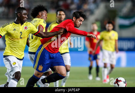 Murcia, Spanien. 7. Juni 2017. International friendly match zwischen National Football Team von Spanien und Kolumbien Nueva Condomina Stadion in Murcia. © ABEL F. ROS/Alamy Live-Nachrichten Stockfoto