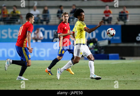 Murcia, Spanien. 7. Juni 2017. International friendly match zwischen National Football Team von Spanien und Kolumbien Nueva Condomina Stadion in Murcia. © ABEL F. ROS/Alamy Live-Nachrichten Stockfoto