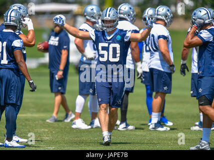 6. Juni 2017: Dallas Cowboys außerhalb Linebacker Sean Lee #50 während ein NFL-Mini-Camp organisiert-Team-Aktivitäten bei The Star in Frisco, TX Albert Pena/CSM Stockfoto