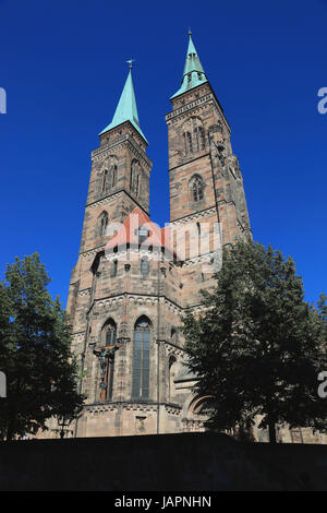 Nürnberg, St. Sebaldus-Kirche, St. Sebald, Sebalduskirche, Middle Franconia, Bayern, Deutschland Stockfoto