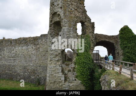 Pevensey Castle und Eastbourne 2016 Stockfoto