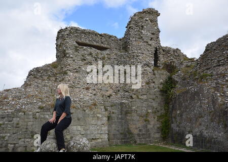 Pevensey Castle und Eastbourne 2016 Stockfoto