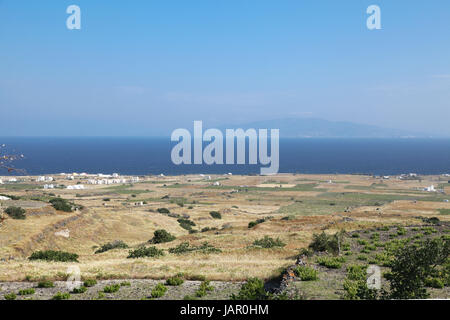 Ferienhaus auf Insel Santorini (Griechenland) Stockfoto