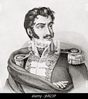 Simón José Antonio De La Santísima Trinidad Bolívar y Palacios, 1783 – 1830, aka El Libertador.  Venezolanische militärischer und politischer Führer.  Hutchinson Geschichte der Nationen veröffentlichte 1915. Stockfoto