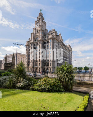 Royal Liver Buildings Molenkopf, Liverpool, Stockfoto