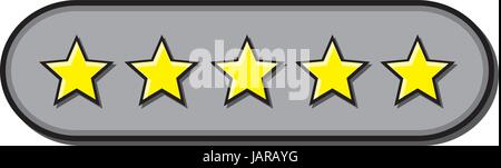 Bewertungssterne Vektor für Bewertungen mit 5 Sternen bewertet Stock Vektor