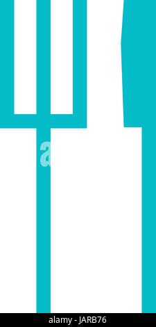 Besteck-Symbol in ein einfaches flaches Design-Vektor Stock Vektor