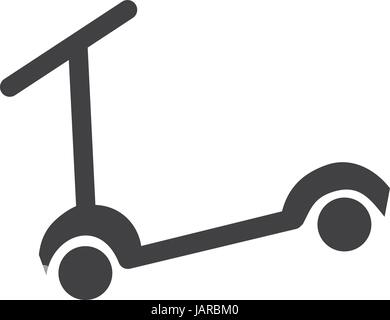 Einfache Scooter-Symbol im Vektor Stock Vektor
