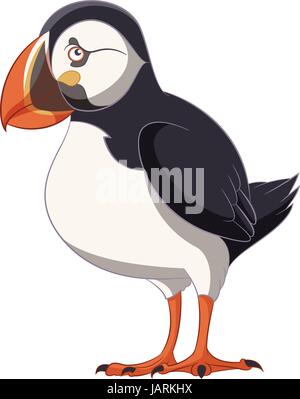 Vektor-Bild der Karikatur lächelnd Puffin Stock Vektor