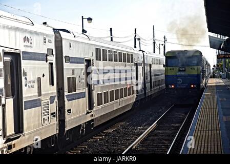 Sayville, Suffolk Co, Long Island New York USA Long Island Railroad Station. Stockfoto