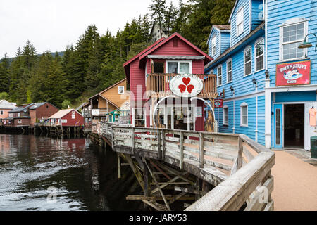 Creek Street in Ketchikan, Alaska, USA. Stockfoto