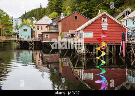 Creek Street in Ketchikan, Alaska, USA. Stockfoto