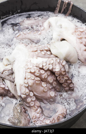 Oktopus, gekocht in der Fütterung Marktrestaurant, Essen Stockfoto