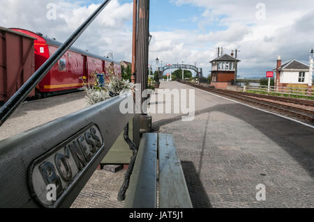 Jugendakademien & Kinneil Eisenbahn Stockfoto