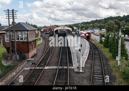 Jugendakademien & Kinneil Eisenbahn Stockfoto