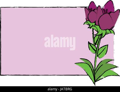 Rahmen mit Blumen Stock Vektor