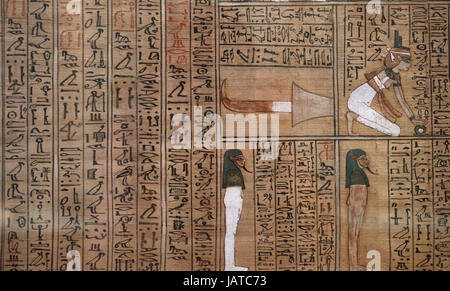 Buch der Toten von Anni. Papyrus. 19. Dynastie. Ca. 1250 v. Chr. Theben. Ägypten. British Museum. London, Großbritannien Stockfoto