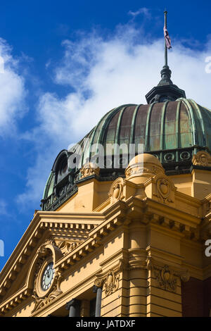 Flinders Street station Kuppel. Melbourne, Victoria. Australien. Stockfoto