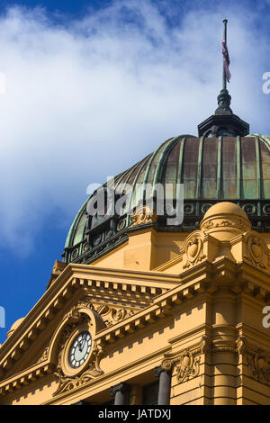 Flinders Street station Kuppel. Melbourne, Victoria. Australien. Stockfoto