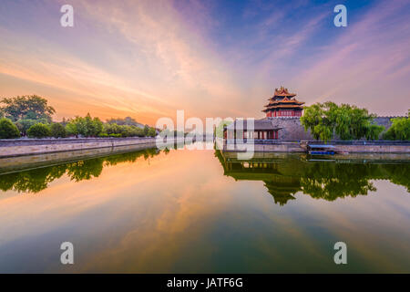 Peking, Verbotene Stadt äußeren Graben. Stockfoto