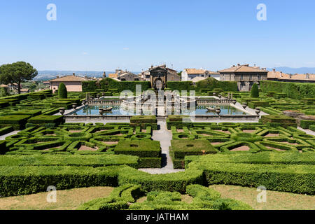 Villa Lante, Bagnaia. Viterbo. Italien. 16. Jahrhundert manieristischen Stil Villa Lante und Gärten, im Auftrag von Kardinal Gianfrancesco Gambara. Stockfoto