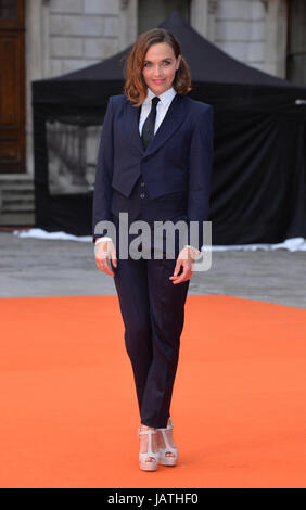 Victoria Pendleton Ankunft für Royal Academy of Arts Ausstellung Vorschau Sommerfest 2017 statt im Burlington House in London. Stockfoto