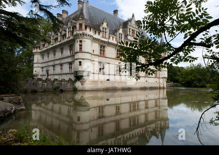 Azay-le-Rideau Schloss im Loire-Tal, Frankreich Stockfoto