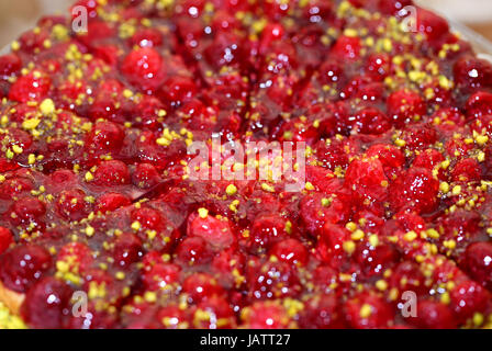 Himbeer-Kuchen Stockfoto