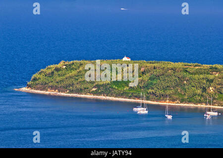 Insel Susak Kap Kirche, Kroatien Stockfoto