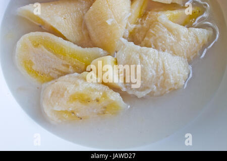 Banane in Kokosmilch gekocht Thai Dessert Stockfoto