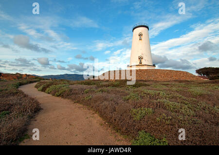 Piedras Blancas Leuchtturm an der Central California Coast nördlich von San Simeon Kalifornien USA Stockfoto