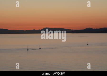 Blick auf den Sonnenuntergang von La Herradura, Costa Tropical, Blick in Richtung Malaga © Huw Evans Stockfoto