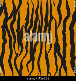 Tiger Haut Musterdesign. Afrikanische Tiere Konzept endlosen Hintergrund Textur zu wiederholen. Vektor-illustration Stock Vektor