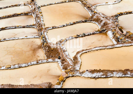 Ein Inka-Salz bestehend aus mir salzig Frühling Wasserteiche verdampfen. Stockfoto