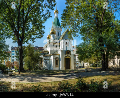 Sankt Nikolas russische Kirche (Tsurkva Sveta Nikolai) in Bulgarien, Sofia Stockfoto