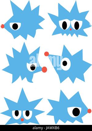 Abstrakte einfach geformte Igel Vektor-Illustration Stock Vektor