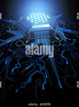 Konzept der Technologie futuristisch, Central Processing Unit. Stockfoto