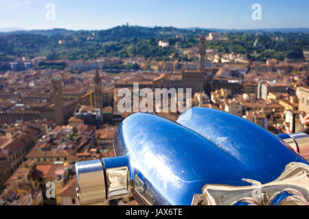 Schöne Aussicht vom Dom von Florenz, Toskana, Italien. Stockfoto