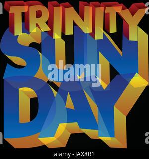 Vektor illustrierte Banner oder Poster für Dreifaltigkeitssonntag. Stock Vektor