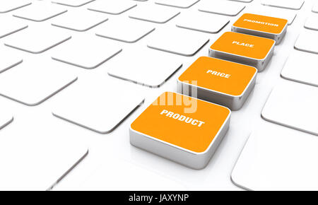 Pad Konzept Orange - Produktwerbung Preis Platz 7 Stockfoto