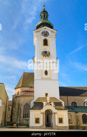 Barockkirche Freistadt, Oberösterreich Stockfoto